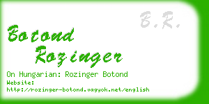 botond rozinger business card